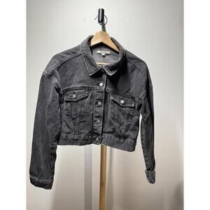 Pacsun Women's Black Cropped Denim Jacket